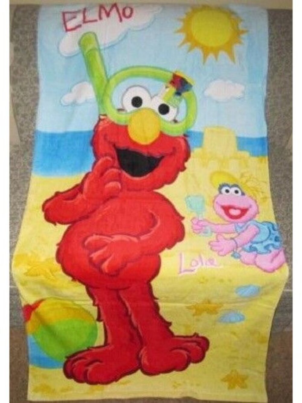 New Licensed Elmo Lola Cotton Large Bath Beach Pool Gift Towel Sesame Street NWT